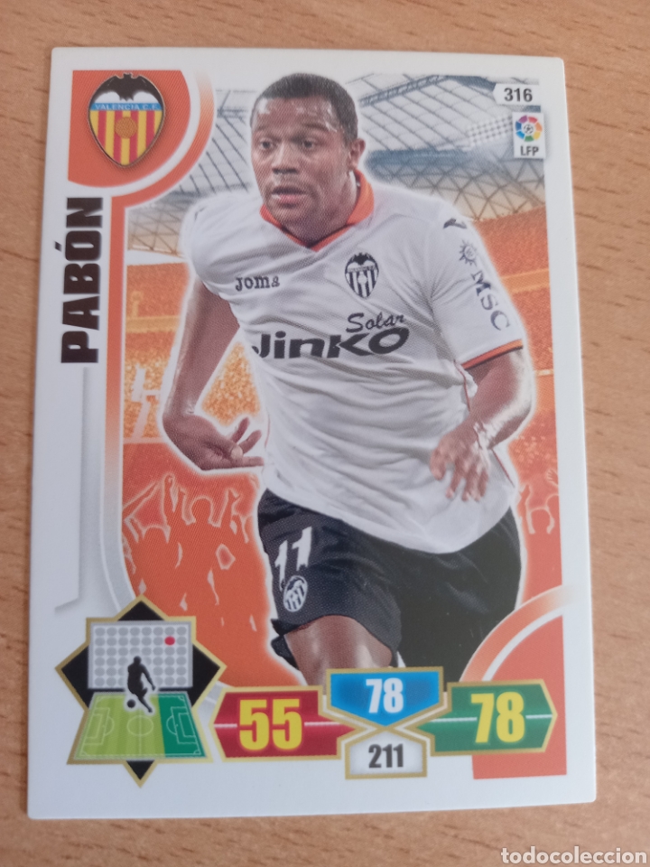 Fu&szlig;ball-Sticker: Panini Adrenalyn 2013 2014 13 14 316 Pabon Valencia