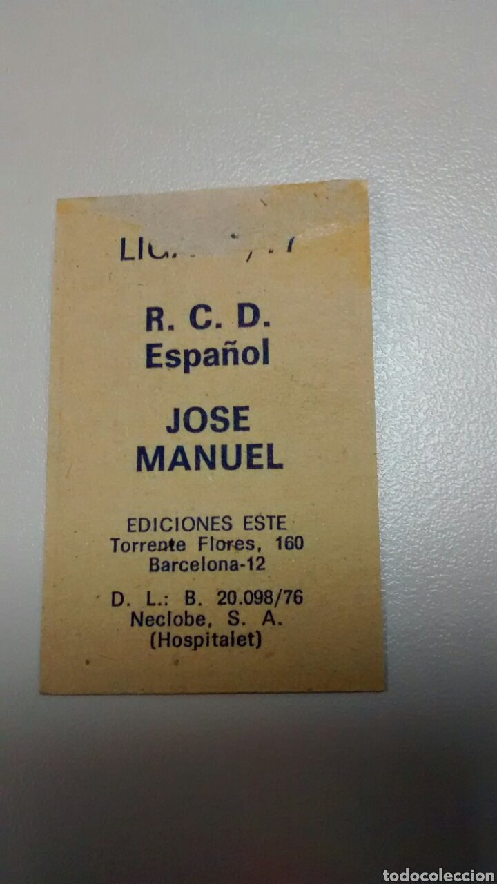 Cromos de f&uacute;tbol: JOSE MANUEL EDICIONES ESTE 76 77 DESPEGADO - Foto 2