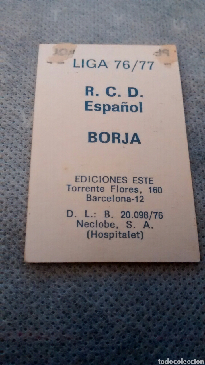 Cromos de f&uacute;tbol: BORJA EDICIONES ESTE 76 77 DESPEGADO (A1) - Foto 2