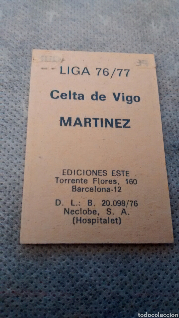Cromos de f&uacute;tbol: MARTINEZ EDICIONES ESTE 76 77 DESPEGADO CELTA - Foto 2