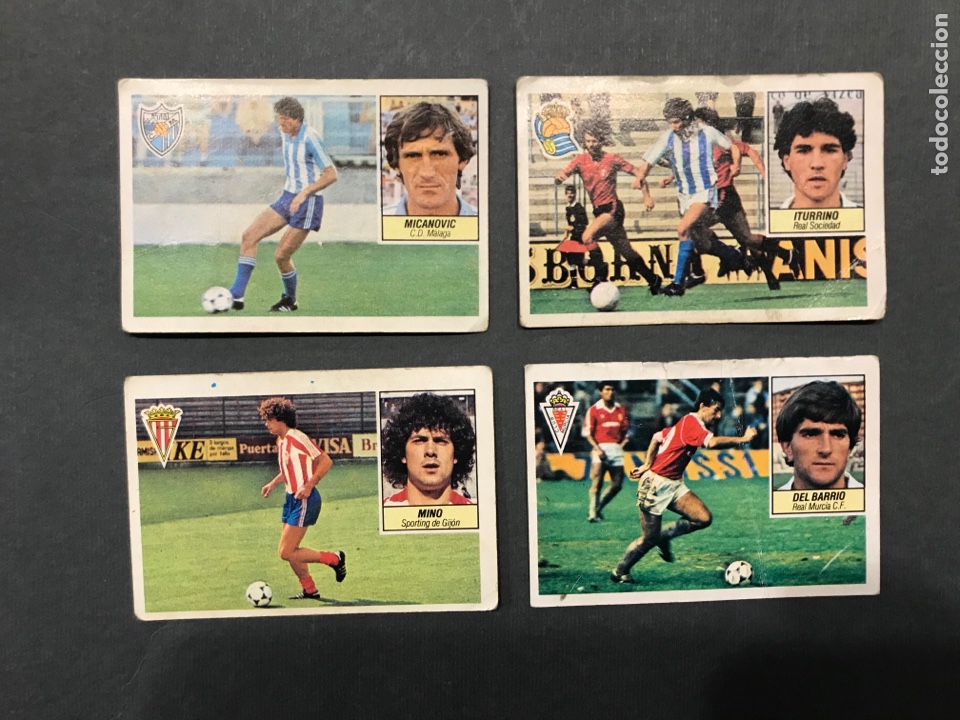 Cromos de f&uacute;tbol: Lote 4 cromos f&uacute;tbol liga 84/85 1984 - 1985 Ediciones Este. Del barrio. Micanovic. Iturrino. Mino.
