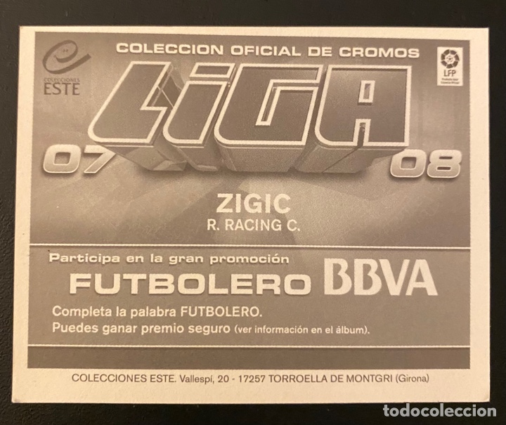 Cromos de f&uacute;tbol: Liga Este 2007/2008 Zigic . Racing - Foto 2