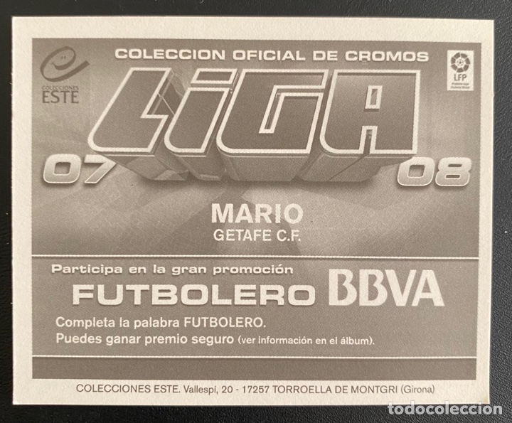 Cromos de f&uacute;tbol: Liga Este 2007/2008 Mario . Getafe CF - Foto 2