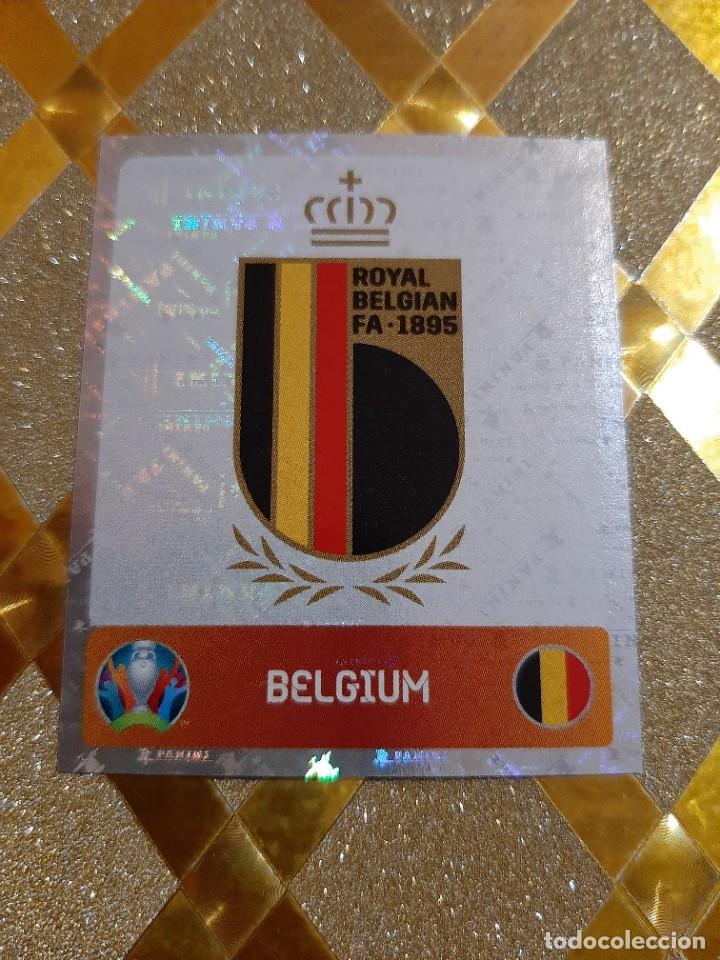 Cromos de F&uacute;tbol: CROMO DE FUTBOL EURO 2020 ESCUDO BELGICA N&Uacute;MERO 123 TOURNAMENT EDITION PANINI !