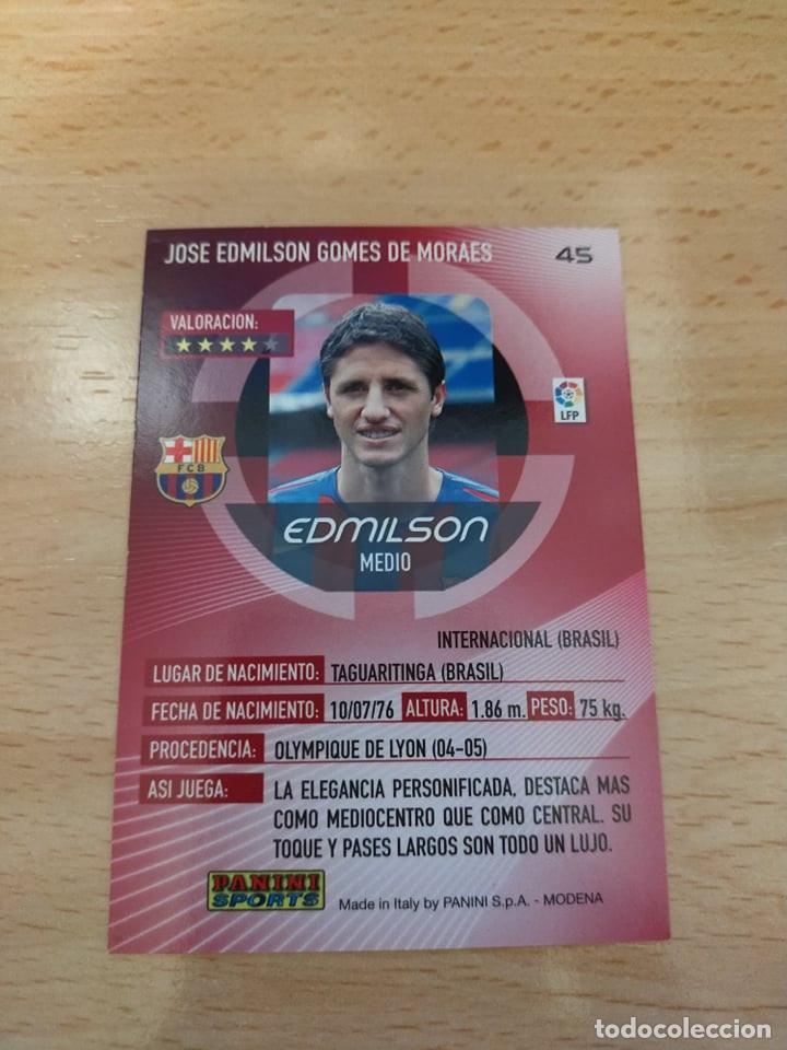 Cromos de f&uacute;tbol: Megacracks 06/07. 45- Edmilson. Barcelona. - Foto 2