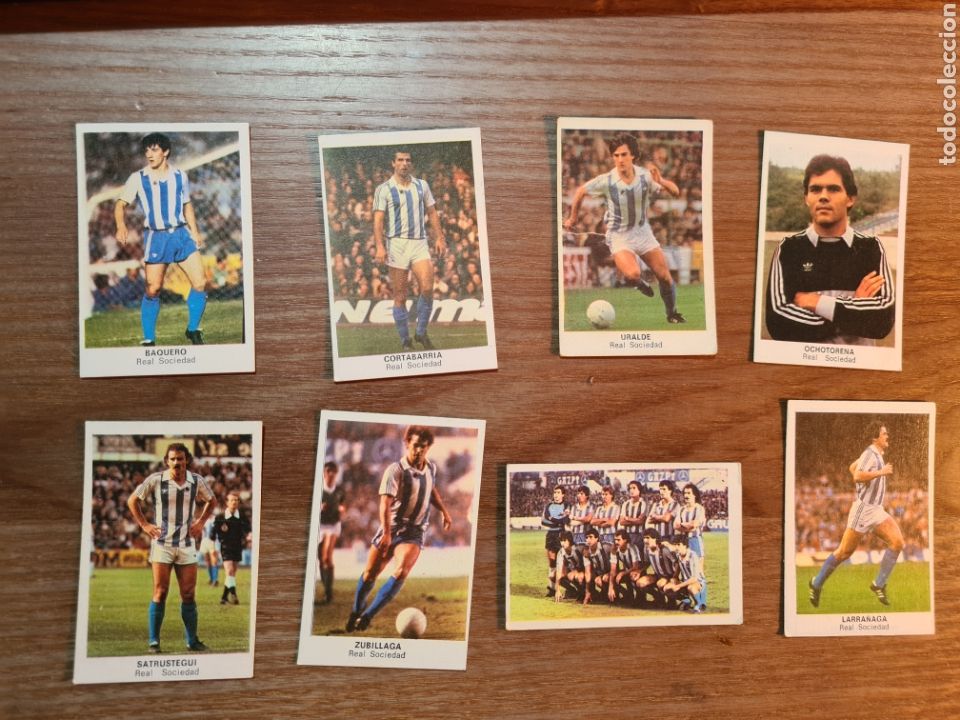 Cromos de F&uacute;tbol: FUTBOL 84 CROMOS CANO 8 CROMOS NUNCA PEGADOS REAL SOCIEDAD