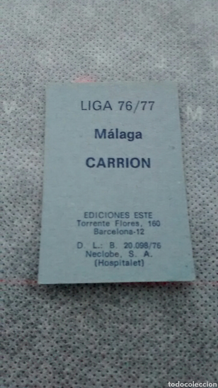 Cromos de f&uacute;tbol: CARRION EDICIONES ESTE 76 77(A1) - Foto 2