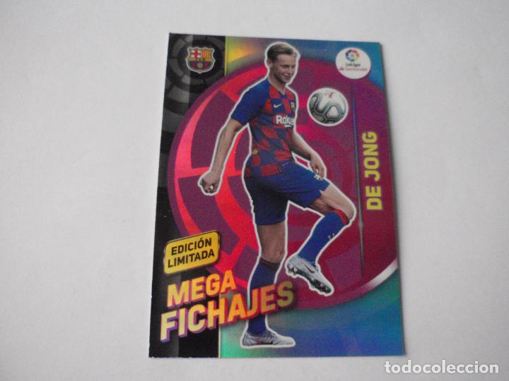Cromos de f&uacute;tbol: Cromo de futbol DE JONG EDICI&Oacute;N LIMITADA Trading card MGK Megacracks LIGA 2019 2020 Panini