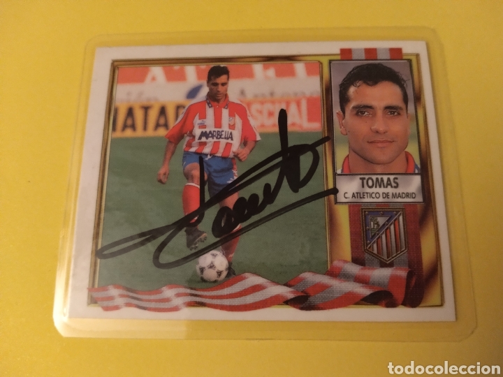 Cromos de f&uacute;tbol: Tom&aacute;s Re&ntilde;ones firmado 95-96 Este