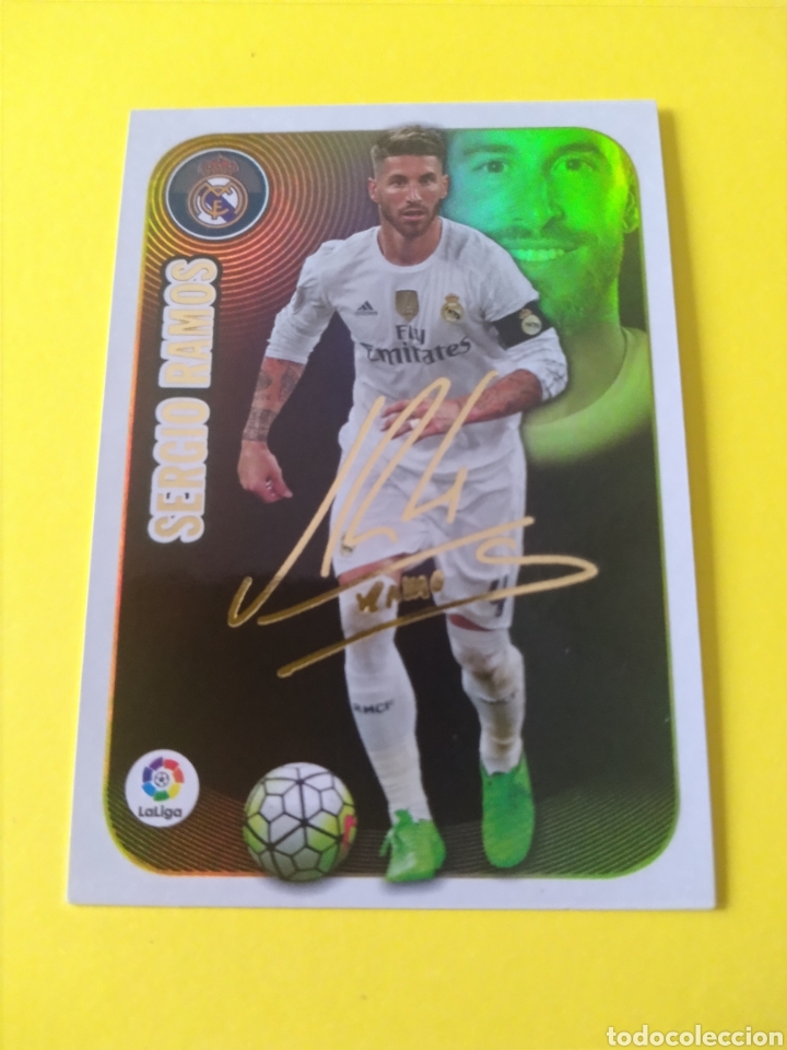 Cromos de f&uacute;tbol: Sergio Ramos serigrafiada Este 2016-17 - Foto 2