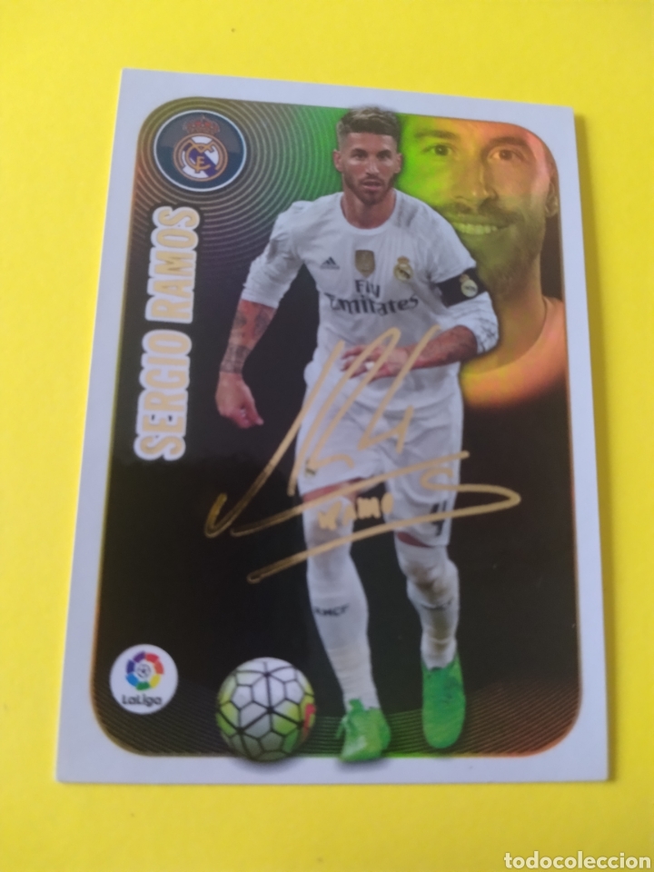 Cromos de f&uacute;tbol: Sergio Ramos serigrafiada Este 2016-17 - Foto 1