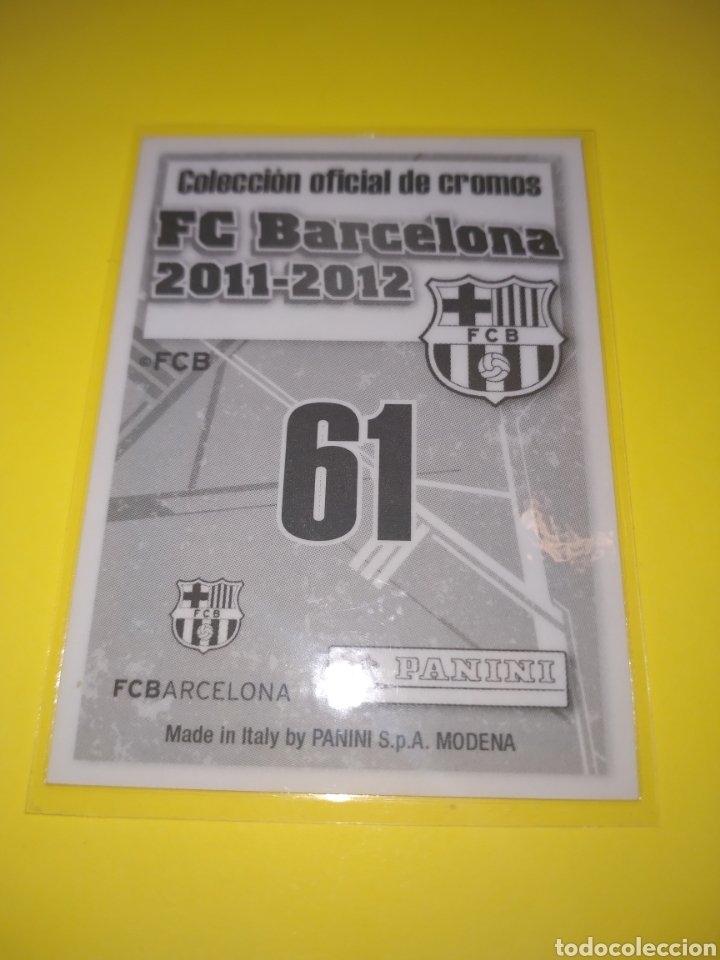 Cromos de f&uacute;tbol: Eric Abidal serigrafiada Barcelona 11-12 - Foto 3