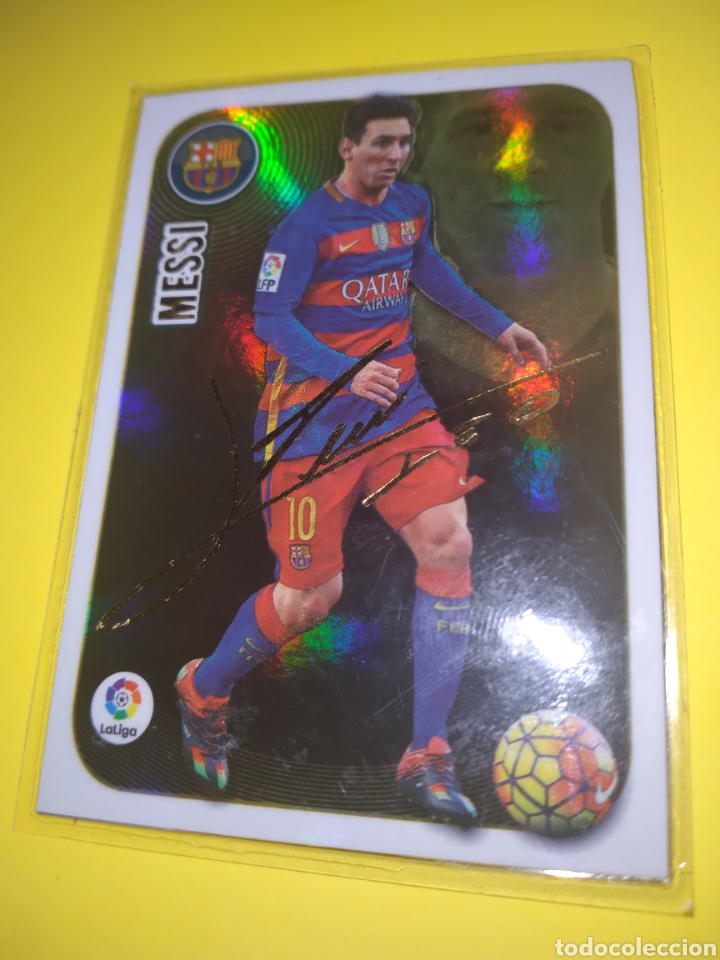 Cromos de f&uacute;tbol: Messi-Neymar serigrafiada Este 16-17 - Foto 2