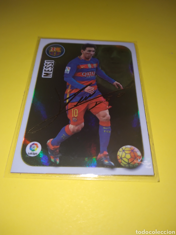 Cromos de f&uacute;tbol: Messi-Neymar serigrafiada Este 16-17 - Foto 3