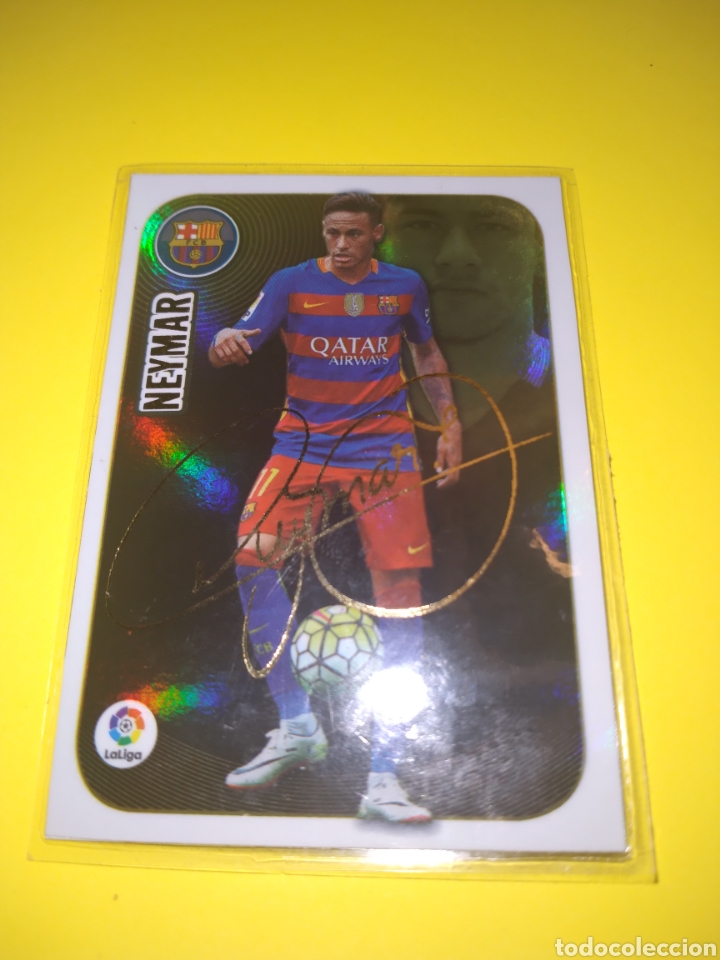 Cromos de f&uacute;tbol: Messi-Neymar serigrafiada Este 16-17 - Foto 4
