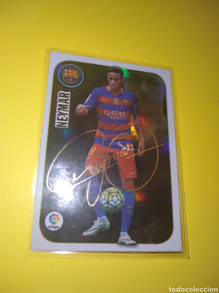 Cromos de f&uacute;tbol: Messi-Neymar serigrafiada Este 16-17 - Foto 5