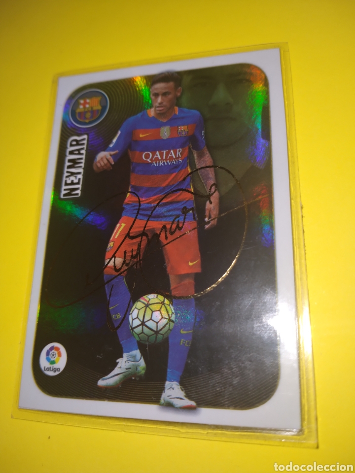 Cromos de f&uacute;tbol: Messi-Neymar serigrafiada Este 16-17 - Foto 6