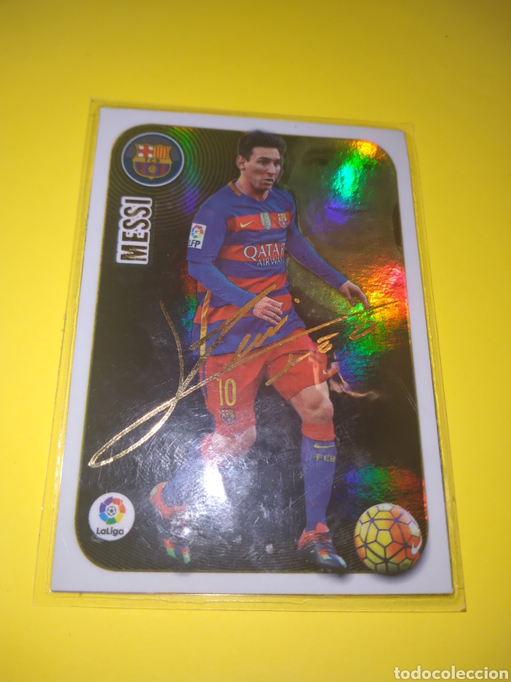 Cromos de f&uacute;tbol: Messi-Neymar serigrafiada Este 16-17 - Foto 1