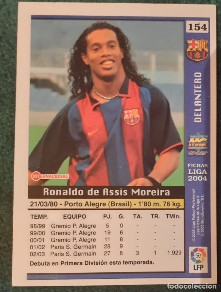 Cromos de f&uacute;tbol: Rookie Ronaldinho - Foto 2