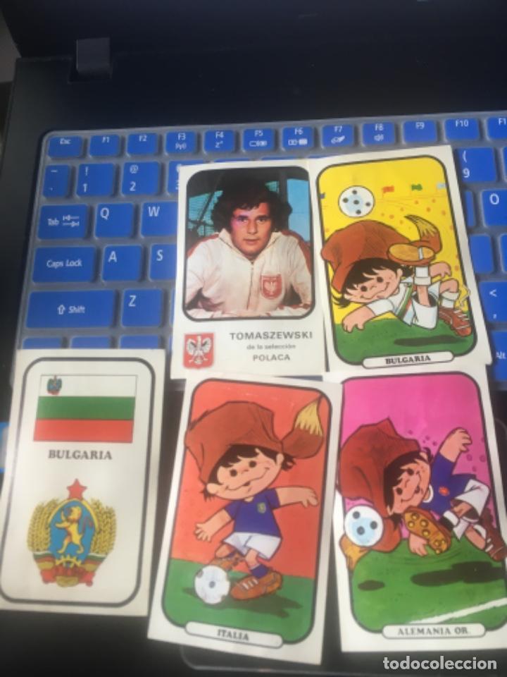 Cromos de F&uacute;tbol: CHOCOLATES ZAHOR FUTBOL JUANITO 5 CROMOS BULGARIA.ITALIA.ALEMANIA OR.TOMASZEWSKI
