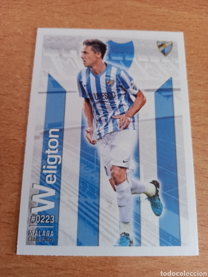 Football Stickers: Mundicromo las fichas de la liga 2016 223 Weligton M&aacute;laga