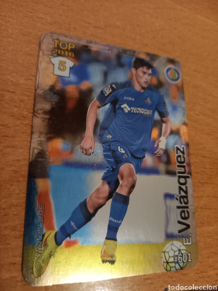 Figurine di Calcio: Mundicromo las fichas de la liga 2016 601 Vel&aacute;zquez Getafe top brillo liso