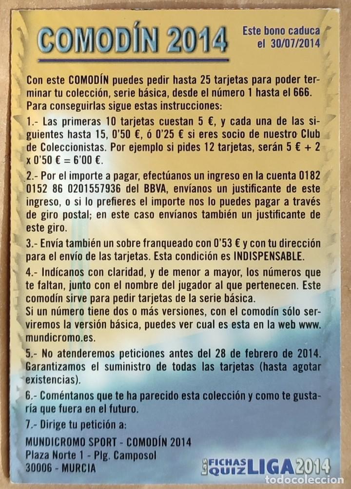 Cromos de F&uacute;tbol: TARJETA BONO COMODIN 25 TARJETAS FICHAS ALBUM MUNDICROMO 2013 2014 13 14
