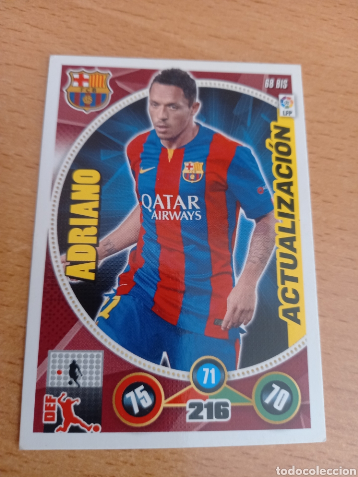 Football Stickers: Panini Adrenalyn 2014 2015 14 15 68 Adriano Barcelona actualizaci&oacute;n