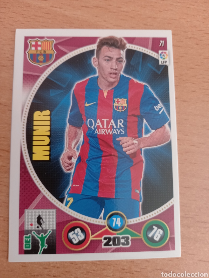 Fu&szlig;ball-Sticker: Panini Adrenalyn 2014 2015 14 15 71 Munir Barcelona