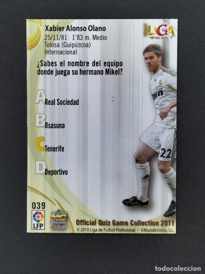 Carte Xabi Alonso Real Madrid #39 - Mundicromo Quiz Liga 2010/2011 - Neuf