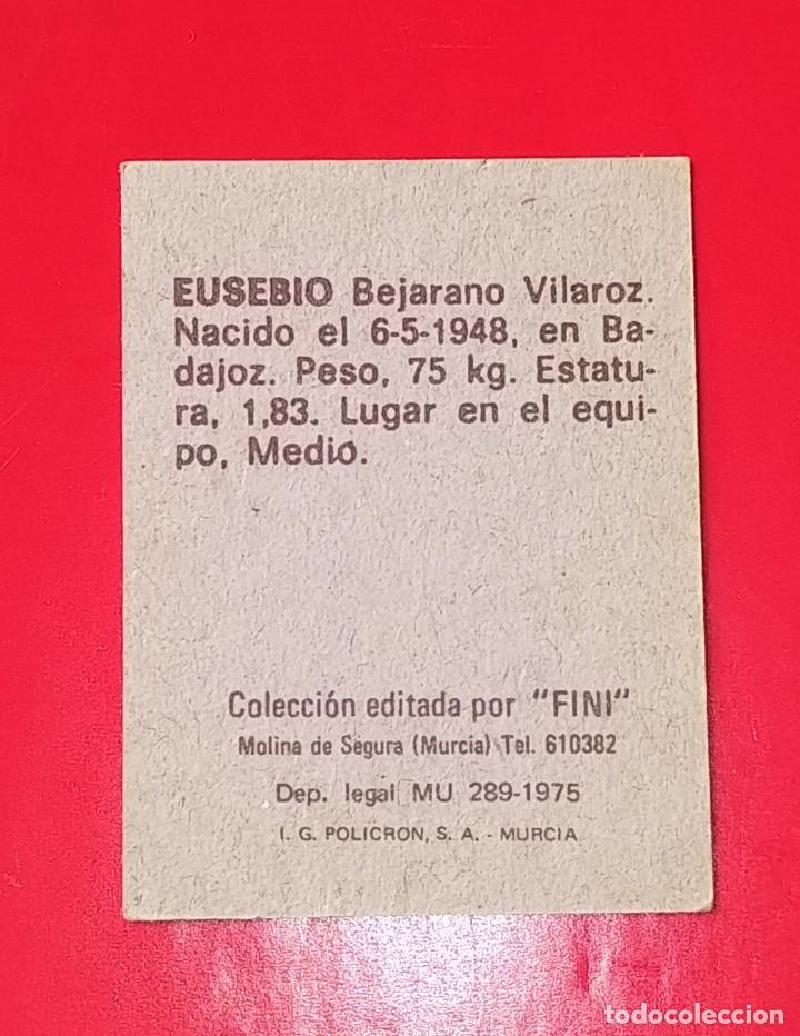 Cromos de f&uacute;tbol: FINI 1975-76. 75-76. EUSEBIO. AT.MADRID. DE SOBRE - Foto 2