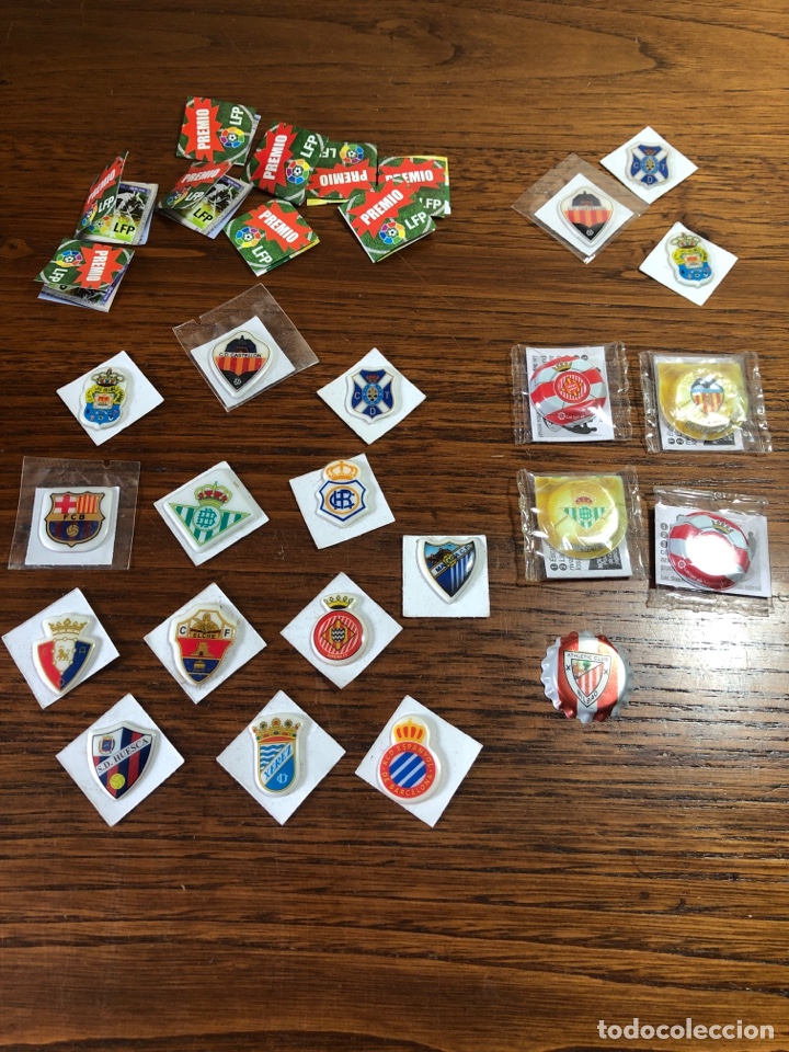 Figurine di Calcio: LOTE CROMOS ADHESIVOS ESCUDOS FUTBOL PIPAS GREFUSA