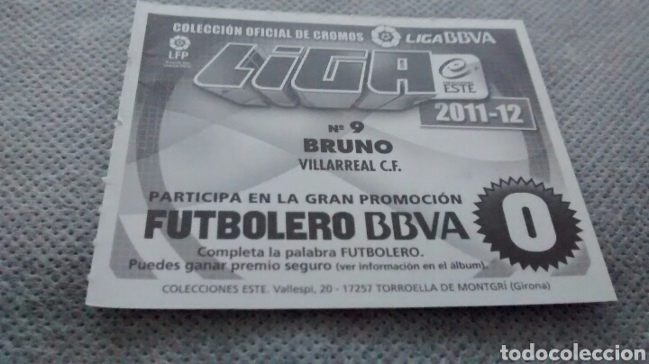 Cromos de f&uacute;tbol: 2011 2012 11 12 ESTE BRUNO - Foto 2