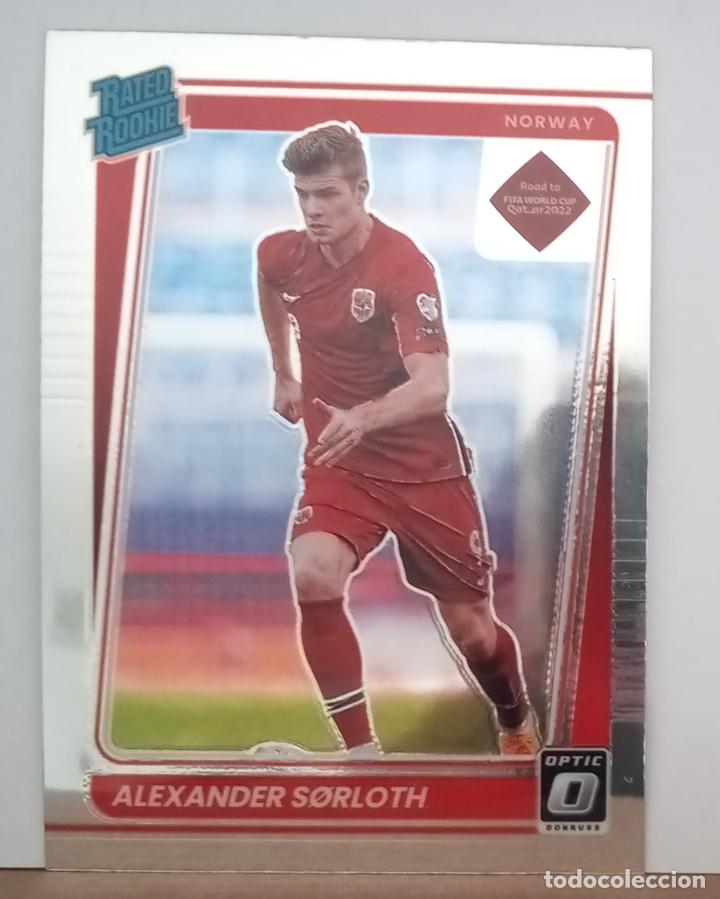 Cromos de f&uacute;tbol: Sorloth Noruega Rated Rookie Optic Donruss Soccer Road to Qatar 21/22 Panini 2021 2022