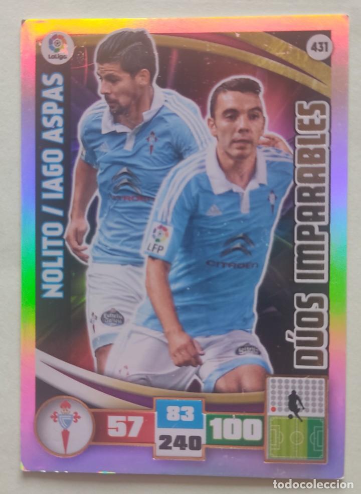 Cromos de F&uacute;tbol: Adrenalyn-Nolito-Iago Aspas-Celta Vigo-2015-2016.