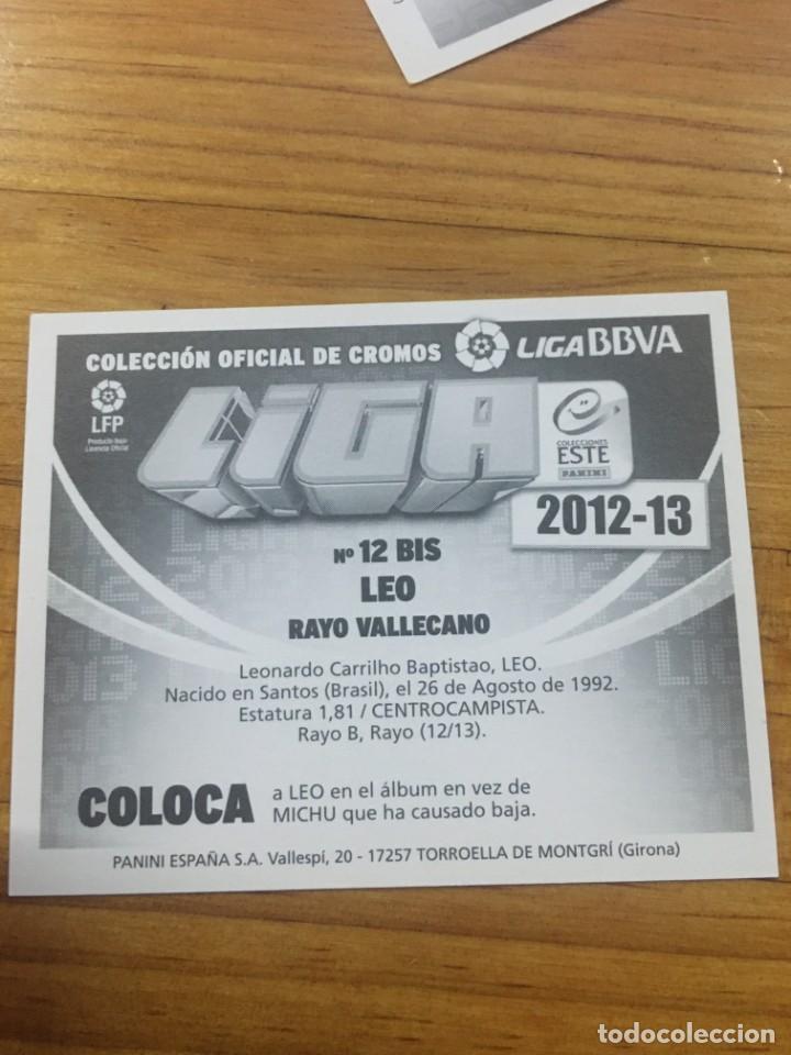 Cromos de f&uacute;tbol: 2012-13 Ediciones este. Coloca. Leo 12 - Foto 2