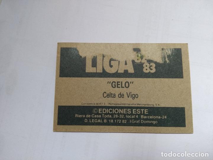 Cromos de f&uacute;tbol: gelo celta 1982 1983, 82-83 Este despegado - Foto 2