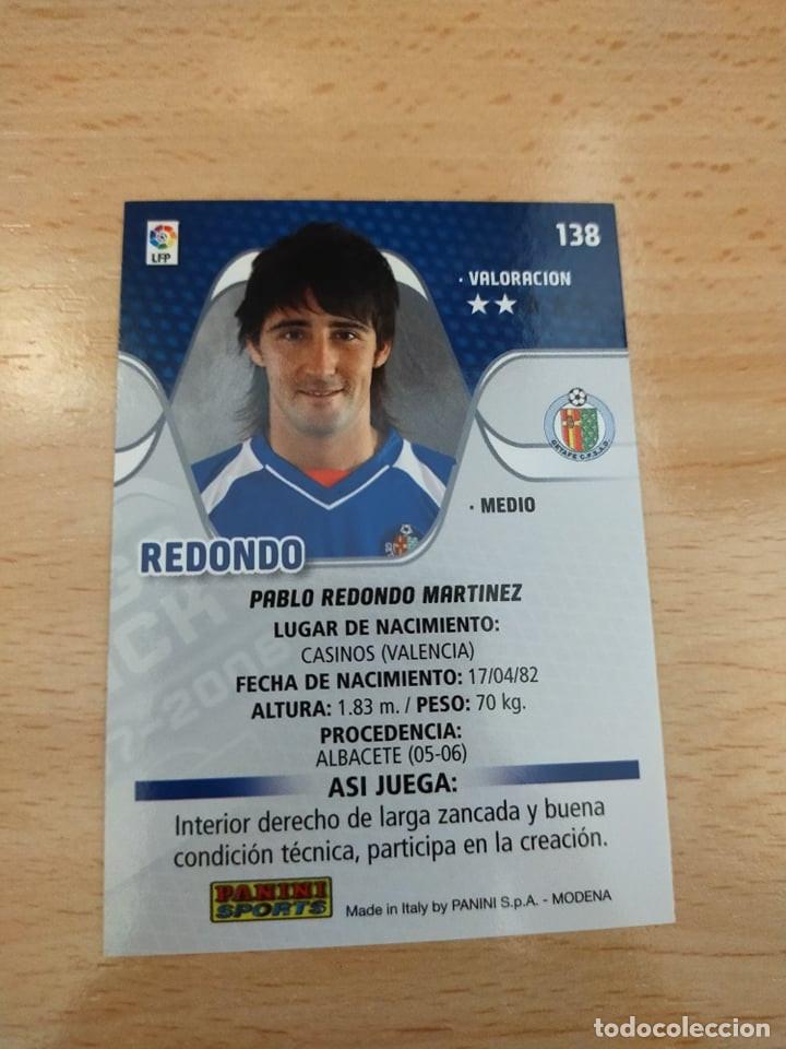 Cromos de f&uacute;tbol: Megacracks 07/08. 138- Redondo. Getafe. - Foto 2
