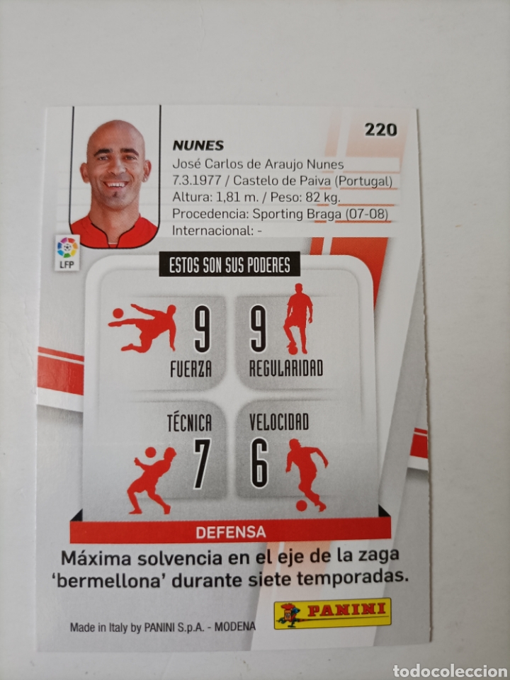 Cromos de f&uacute;tbol: Nunes. Mallorca. Megacracks 2012/13 - Foto 2