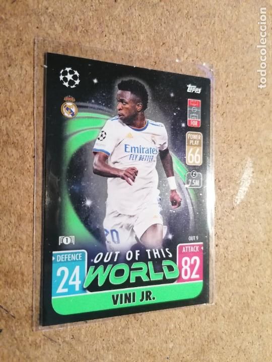 Cartes &agrave; collectionner de Football: TOPPS MATCH ATTAX EXTRA 21/22 CARD OUT OF THIS WORLD VINICIUS OUT 9 NUEVO