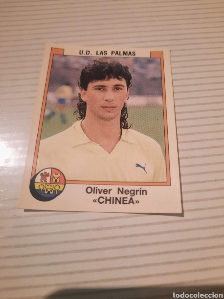 Cromos de Futebol: CROMO OLIVER NEGRIN &rdquo; CHINEA&rdquo; U.D. LAS PALMAS, F&Uacute;TBOL 88 N&deg;147, PANINI NUEVO