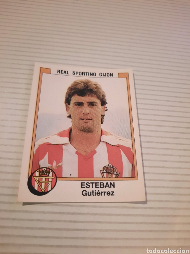 Cromos de Futebol: CROMO ESTEBAN GUTI&Eacute;RREZ, REAL SPORTING GIJON, F&Uacute;TBOL 88 N&deg;341, PANINI NUEVO