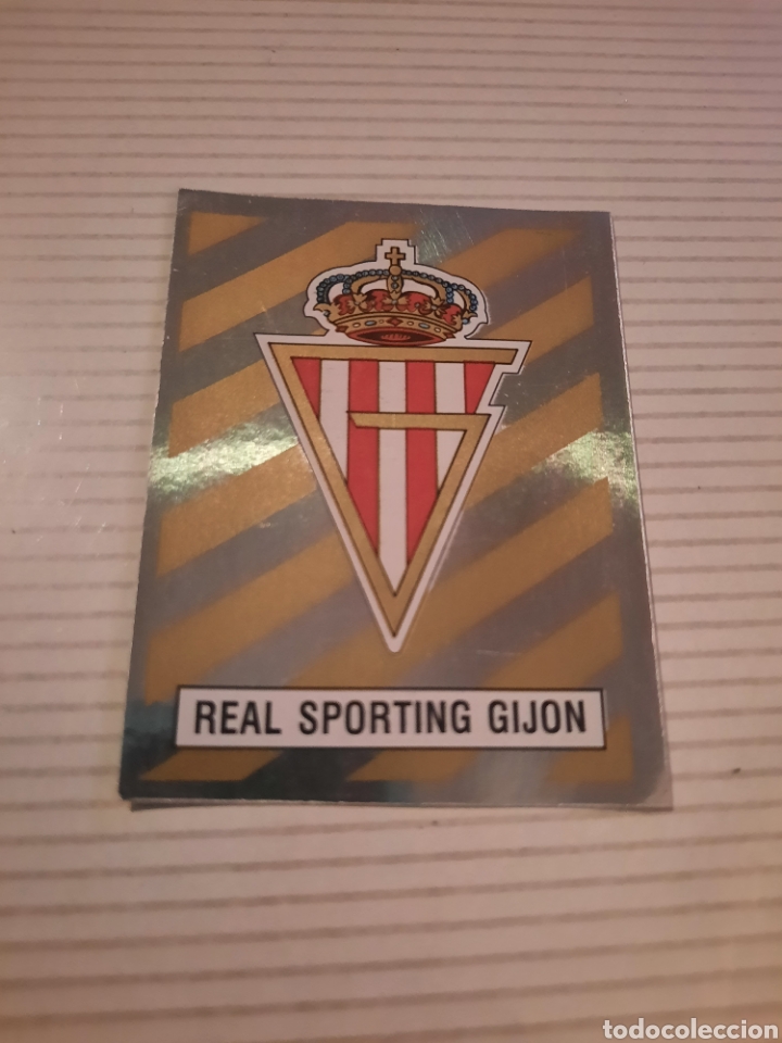 Cromos de F&uacute;tbol: CROMO ESCUDO, REAL SPORTING GIJON, F&Uacute;TBOL 88 N&deg;329, PANINI NUEVO