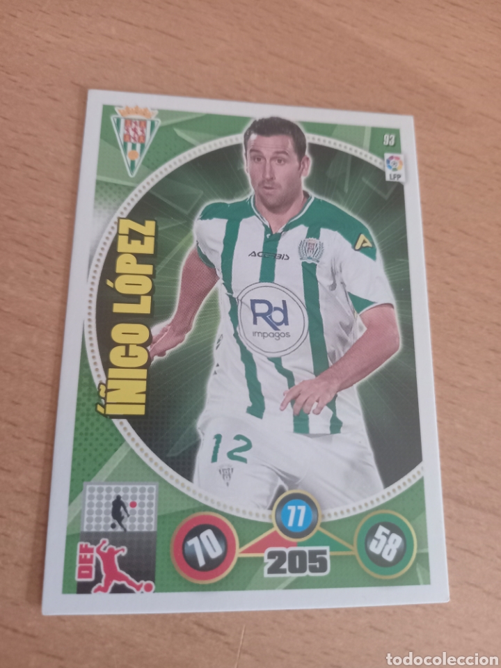 Figurine di Calcio: Panini Adrenalyn 2014 2015 14 15 93 &Iacute;&ntilde;igo L&oacute;pez C&oacute;rdoba