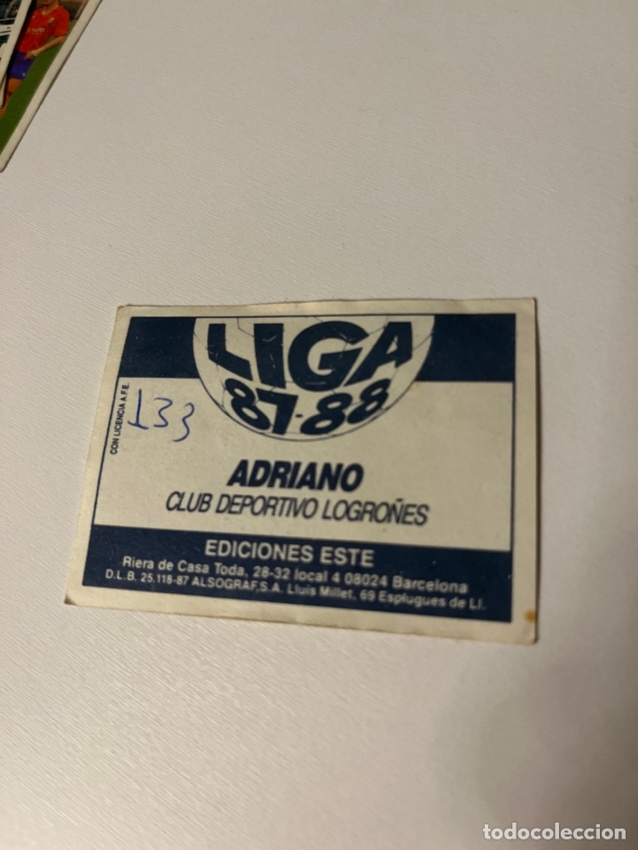 Cromos de f&uacute;tbol: Adriano Logro&ntilde;&eacute;s 87 88 nunca pegado - Foto 2