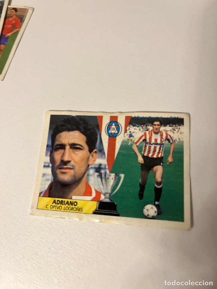 Cromos de f&uacute;tbol: Adriano Logro&ntilde;&eacute;s 87 88 nunca pegado - Foto 1