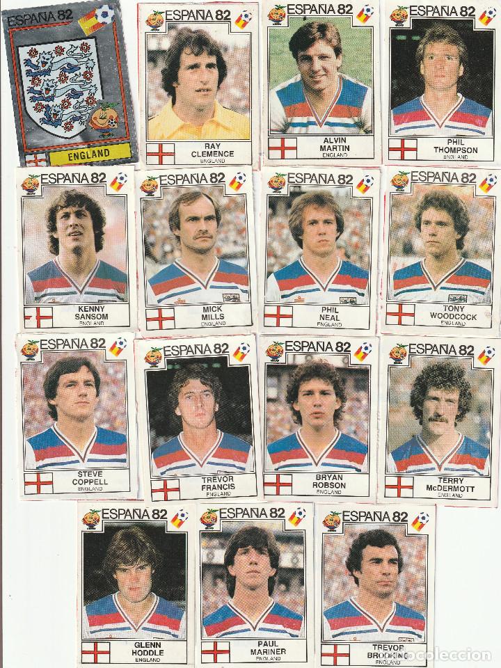 Fu&szlig;ball-Sticker: 10466 - 16 CROMOS RECUPERADOS MUNDIAL ESPA&Ntilde;A 82 PANINI SELECCION DE INGLATERRA