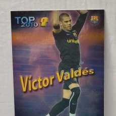 Cromos de Fútbol: CROMO QUIZ LAS FICHAS DE LA LIGA MC 2010 -VICTOR VALDÉS-TOP 1 BRILLO NÚMERO 541. Lote 328106778