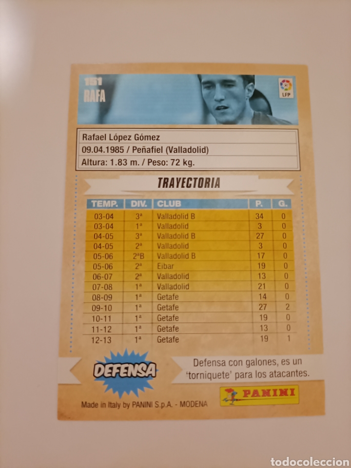 Cromos de f&uacute;tbol: Rafa. Getafe. Megacracks 2013/14 - Foto 2