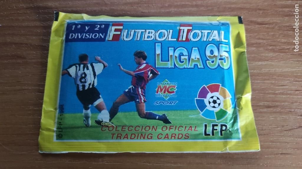 Cromos de f&uacute;tbol: Sobre sin abrir F&uacute;tbol Total Liga 95 Mundicromo